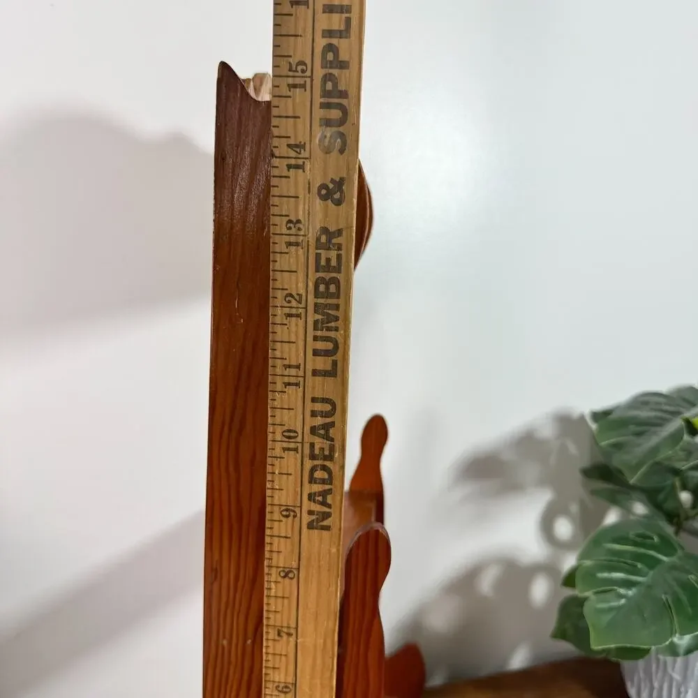 Vintage Hanging Trinket Shelf Wood 3 Tier Shelves Display MCM 1942 6.5x15